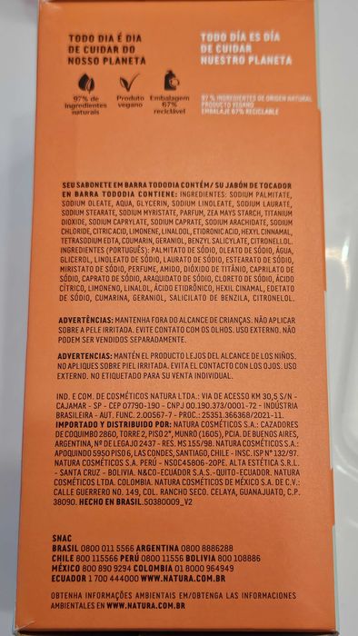 Sabonete Natura Macadâmia (unidade)