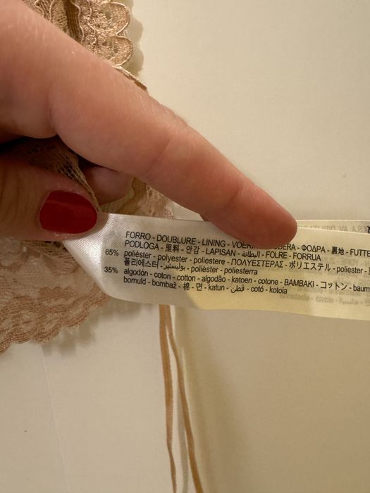 Pudrowo różowy top koronkowy Zara