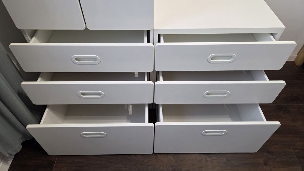 Zestaw mebli IKEA szafa i komoda SMASTAD / PLATSA biały zadbane