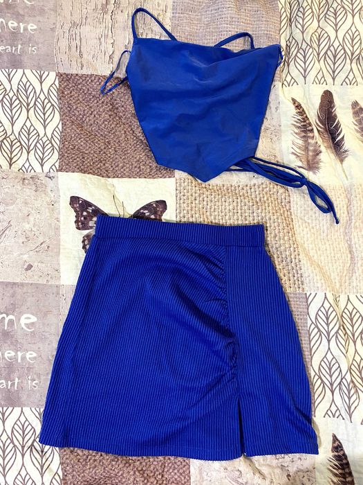 Спідниця синя - xs, топік синій - s, абсолютно нове