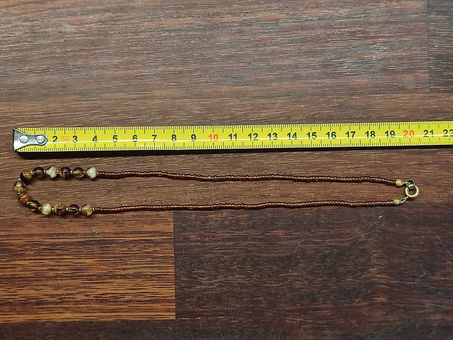 Delikatny ręcznie wykonany naszyjnik handmade retro vintage boho