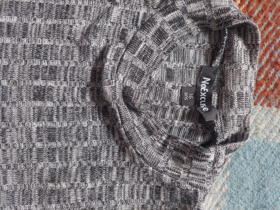 Графітовий сарафан в рубчик