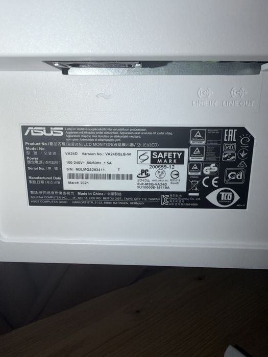 Монітор ASUS VA24DQLB-W Eye Care