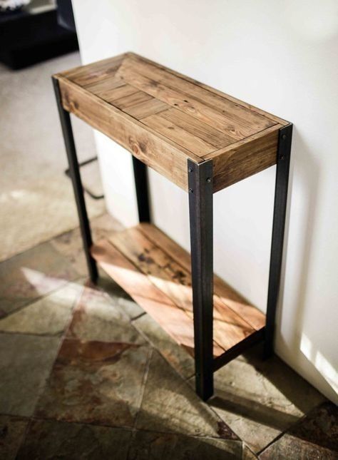 Konsole ze starego drewna w stylu Rustykalnym