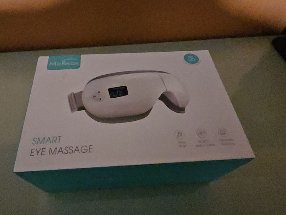 Massageador de olhos  com música de calor e Bluetooth, presente