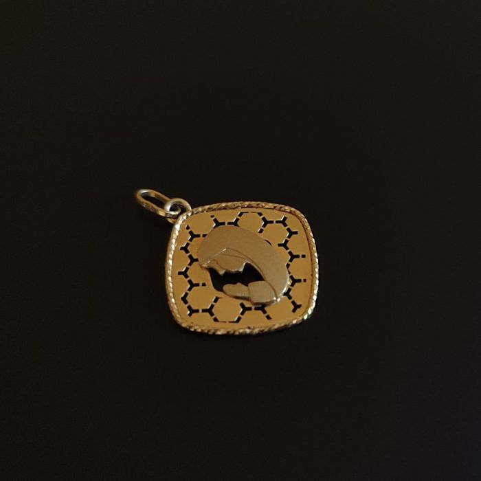 Medalik żółte złoto 585