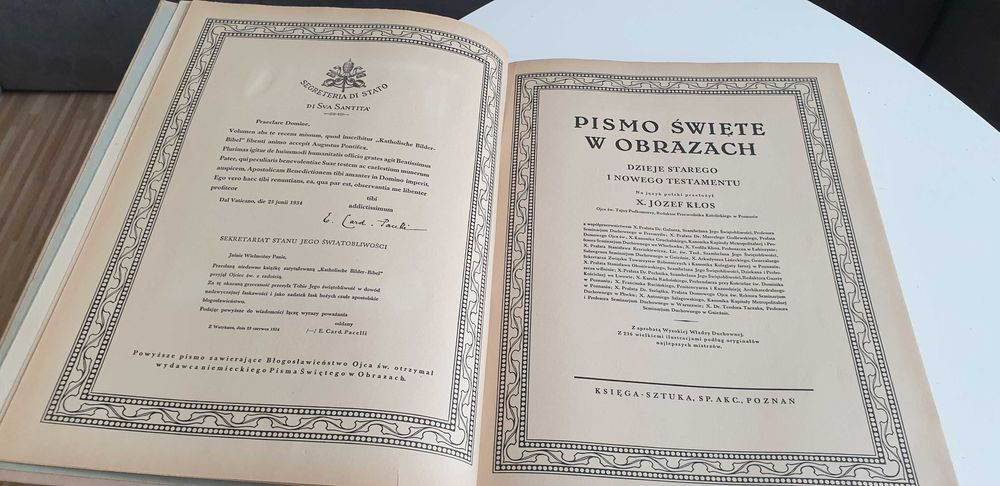 Starocie z Gdyni - Dewocjonalia - Pismo Święte w Obrazach 1930r.