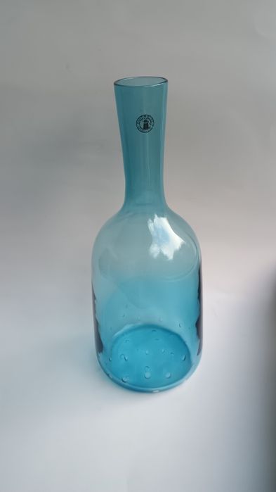 Piękne szkło artystyczne w turkusowym odcieniu, limitowana seria, IKEA, szkło dmuchane, handmade