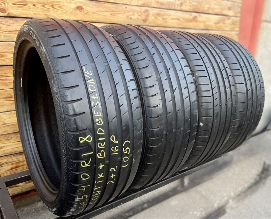 225/40 R18 Continental+Bridgestone