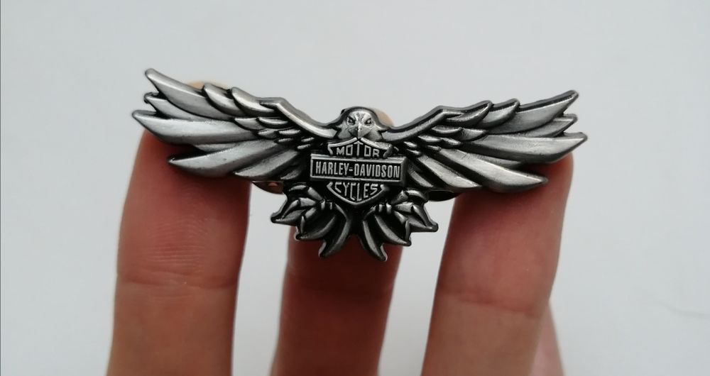Мотозначок Harley, металевий, орел, мото знак Харлей подарунок
