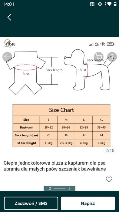 Ogarnia szt za Ubrania dla kota i psa