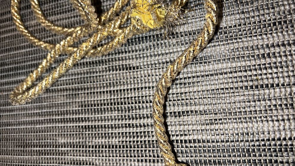 Złoty Sznur do stroju komunijnego 245 cm