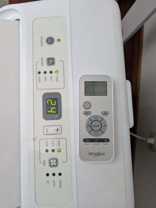 Ar condicionado portátil Whirlpool PACF212HP W, 12.000 BTU, aquecimento e arrefecimento