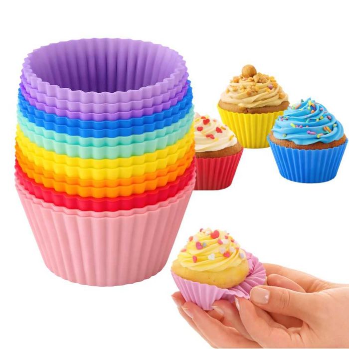 Foremki silikonowe na babeczki desery muffinki papilotki do pieczenia