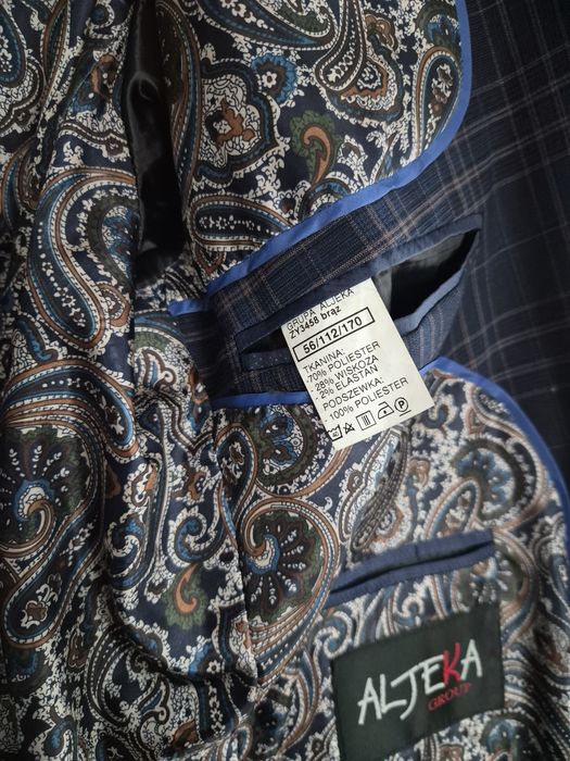 Garnitur męski l krata