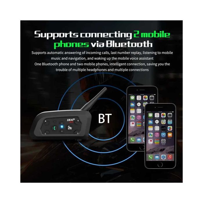 Intercomunicador Bluetooth EJEAS V6 Pro+ – Capacete Moto – IP67
