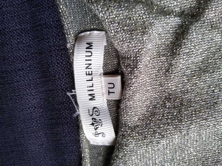 Sweter sweterek błyszczący złota nitka wiskoza Millennium TU