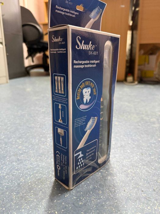 Зубна електрощітка shuke sk601-s, usb - зарядка, 4 насадки