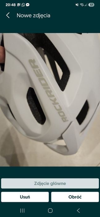 Kask Decathlon rockrider biały rowerowy 55-59 cm