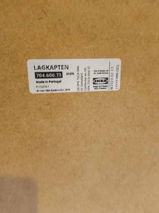 LAGKAPTEN IKEA, 120cmx60cm, cinzenta