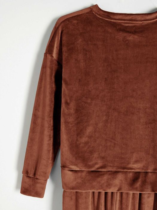 Komplet domowy/dresowy RESERVED r.M/L welur brąz, czekolada j. Nowy Dres damski