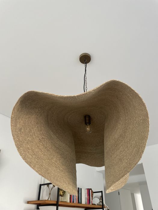 Candeeiro juta 110x45cm