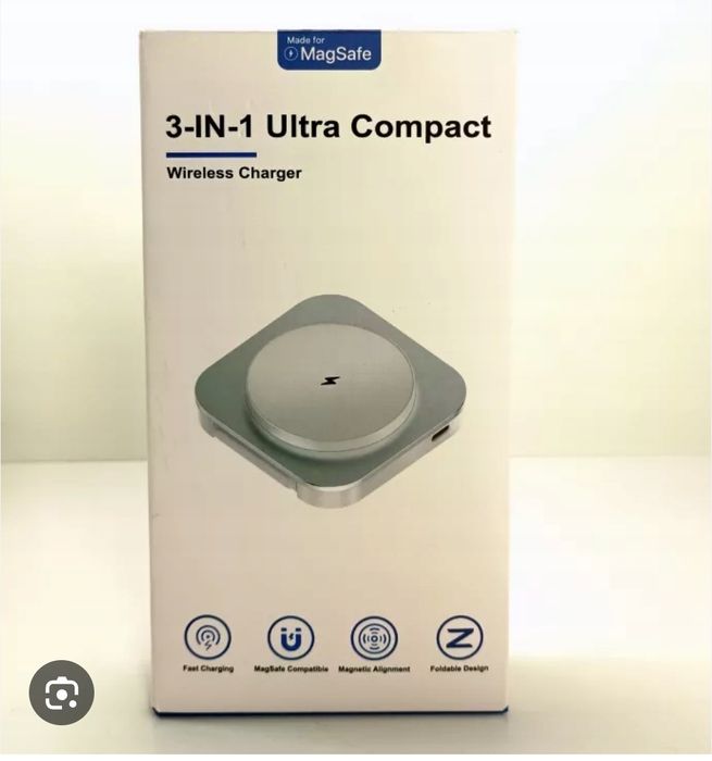 KEEPRO Bezprzewodowa ładowarka 3 w 1 MagSafe składana stacja ładujaca