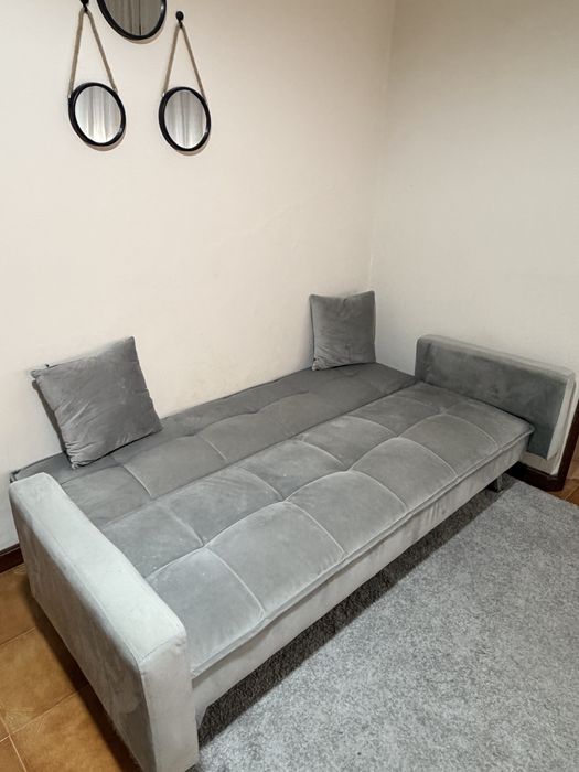 Sofá cama cinza