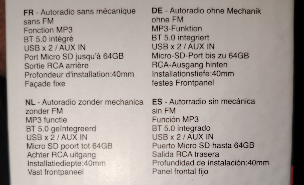 Auto rádio novo Bluetooth, USB, voice assistant, MP3 -Veja a descrição