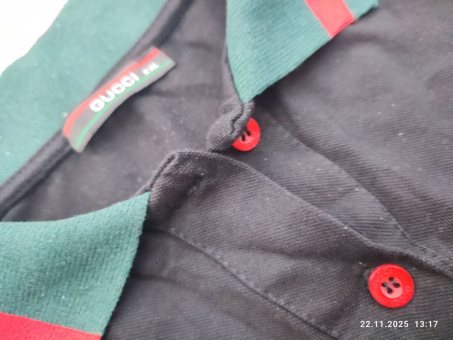 Koszulka polo Gucci fajny materiał guziki gucci