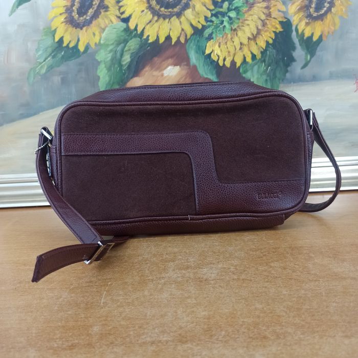 #133 Torebka skórzana BULAGGI – brązowa, listonoszka, vintage