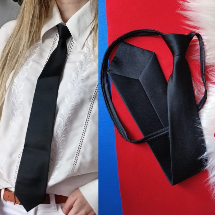 Krawat damski czarny, nowy