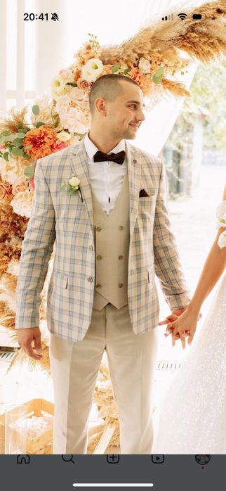 Чоловічий костюм. Трійка. Весільний костюм