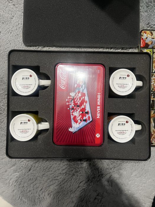 UNIKAT Zestaw Coca-Cola 2003: 4 Kubki Espresso + Gra NOWA w folii