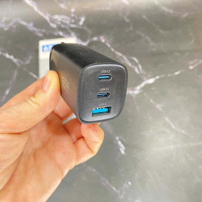 Asometech Зарядка PD GaN 3-порти 65Ватт Fast Charger