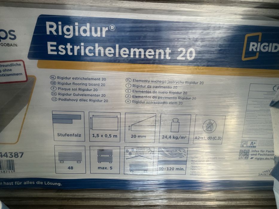 Płyta Rigips Rigidur E20 20 mm (2x10 mm)