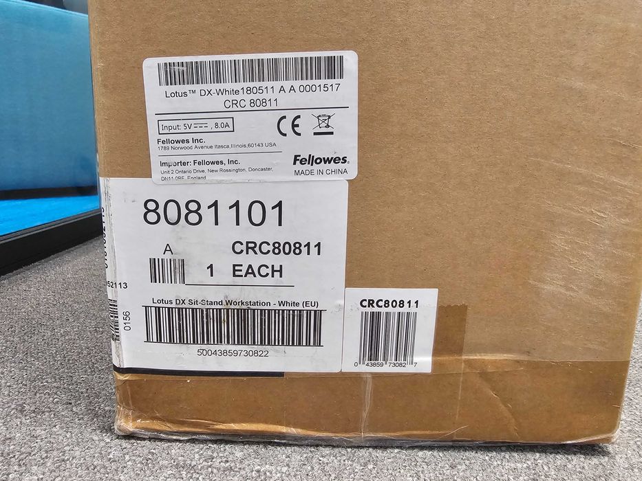Fellowes Stanowisko do pracy Sit-Stand Lotus DX białe nowe nieużywane