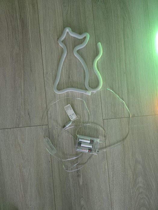 Lampka LED neon - kot niebieski