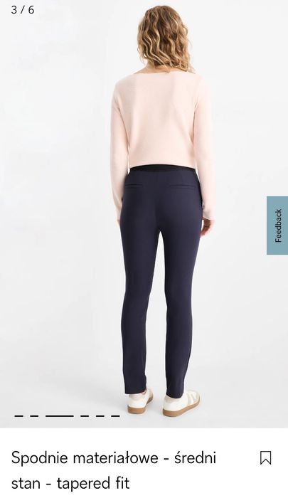 C&A Spodnie damskie 42 Casual granatowe
