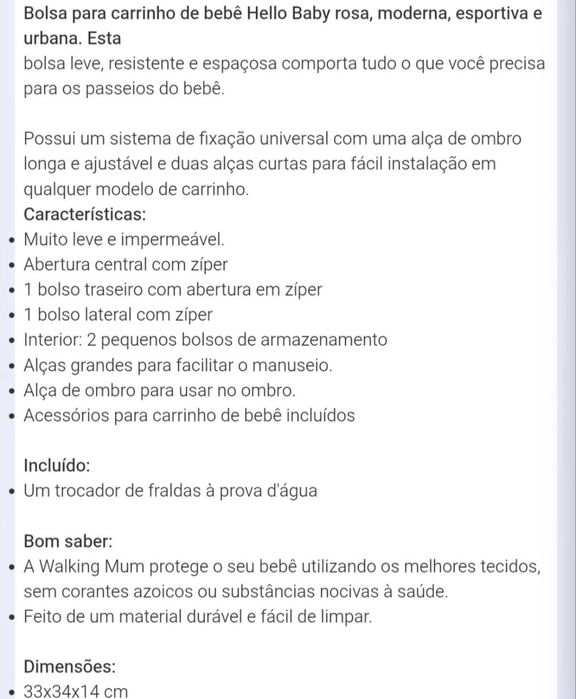 Mala de maternidade - Walking Mom