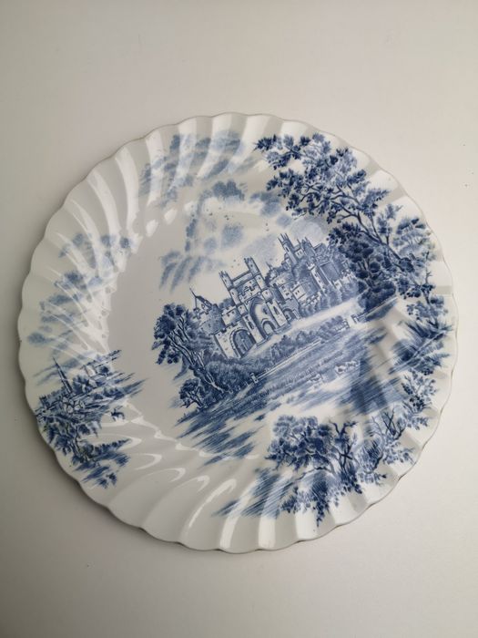 Stary angielski talerz porcelanowy seria "Stare miasta"
