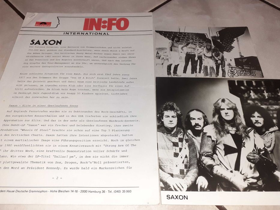 Saxon Hala Olivia 1986 Iron Maiden Judas Priest