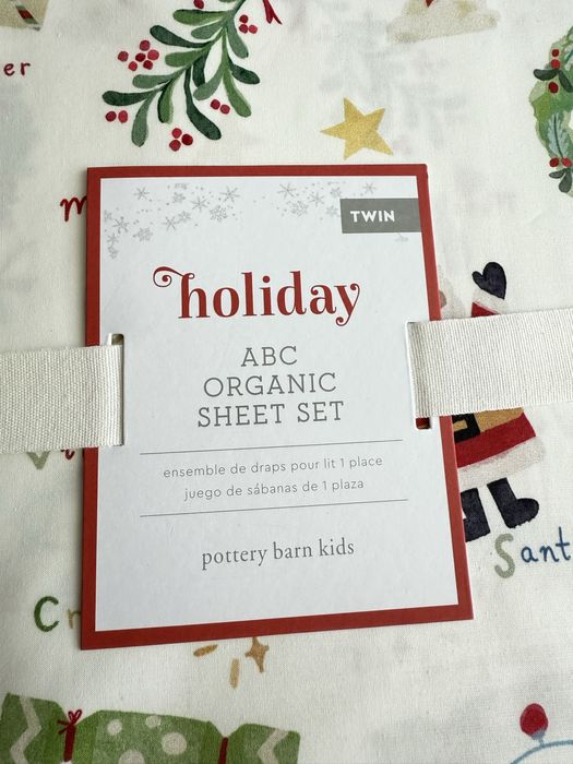 2 Нових комплекти постільної білизни Pottery Barn Kids (Twin) Різдво