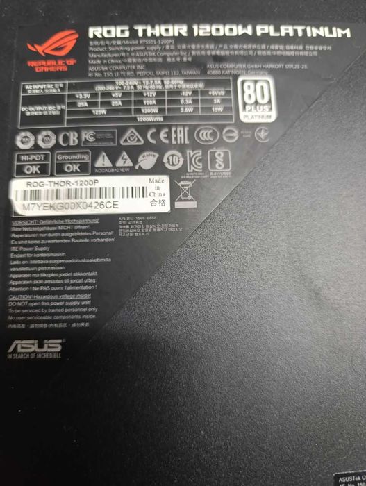 Zasilacz ROG THOR 1200W