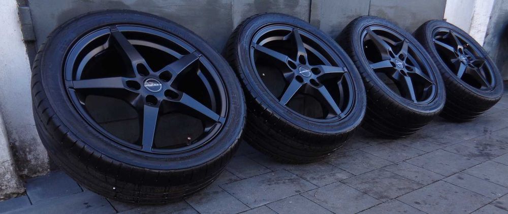 Czarne alufelgi BORBET 17 cali 5x112 VW Audi Seat Skoda Mercedes MINI