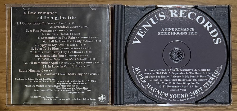 CD Диск Eddie Higgins Trio - A Fine Romance