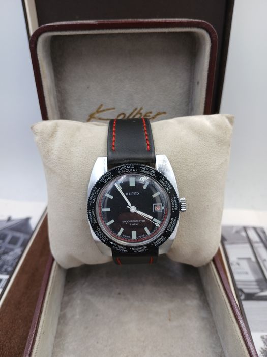 Zegarek alfex diver mechaniczny swiss unikat