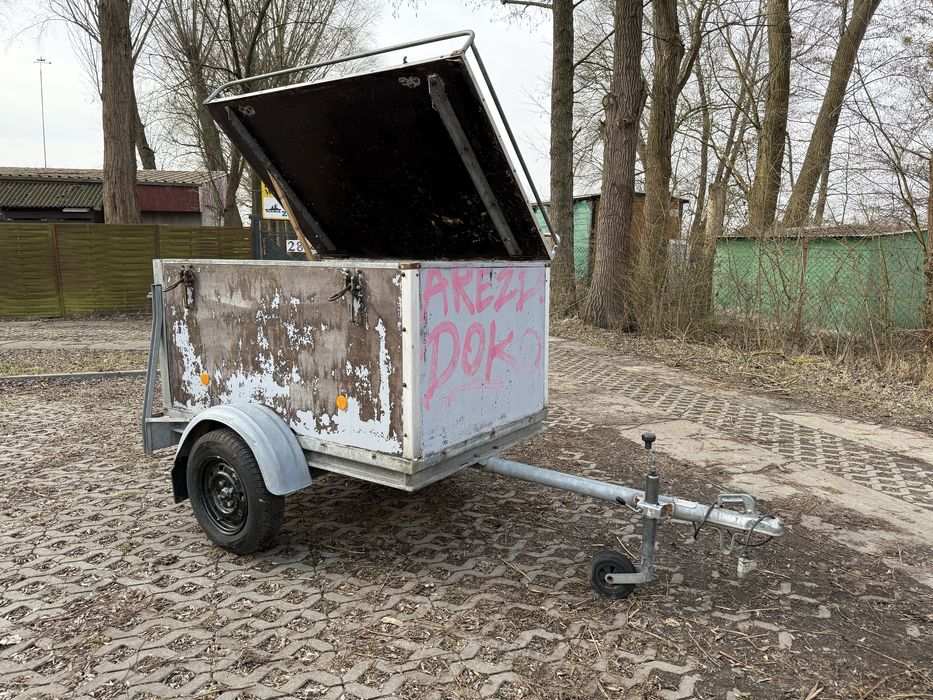 Przyczepka lekka skrzynia z pokrywą 166x110x82 cm   z Niemiec!