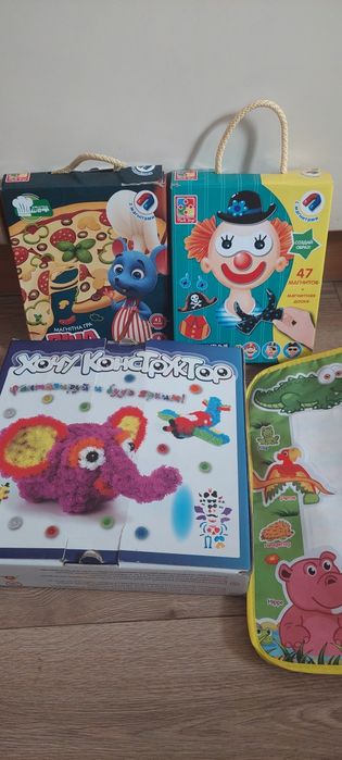 Конструктор липучка, магніти піца, фейсики vladi toys