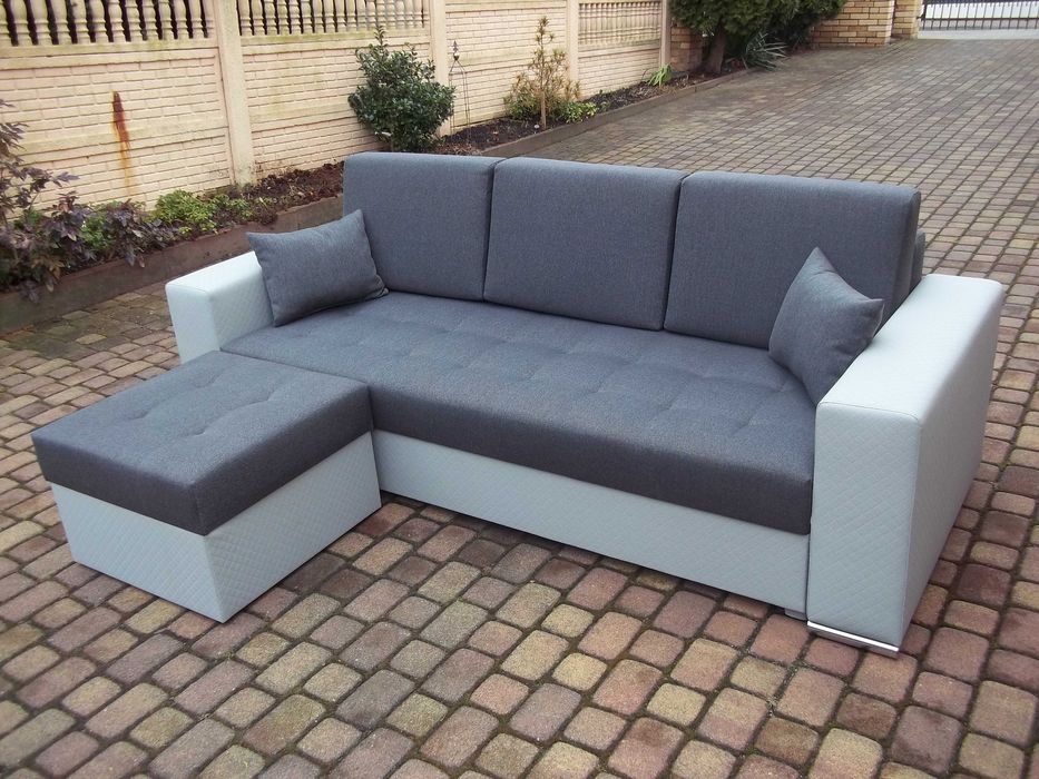 Sofa/kanapa+dostawiana pufa/narożnik- sprężyny bonell
